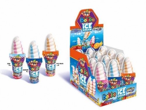 BOBBO ICE CREAM TWISTY HARD CANDY 27 GR 1x12