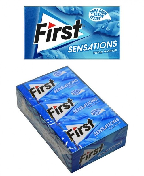 FIRST SENSATION 27GR BLUE MINT CHEWING GUM 1X12PCSx20