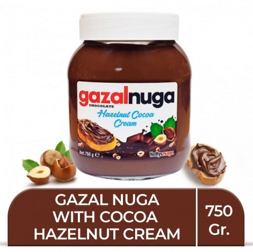 GAZALNUGA 750 GR WITH COCOA HAZELNUT CREAM GLASS*8