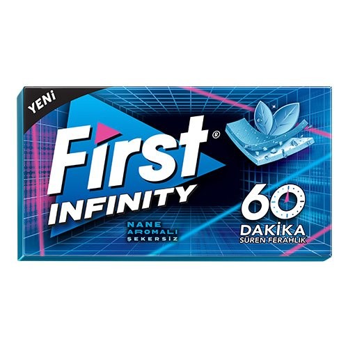 FIRST SENSATION 27GR BLUE MINT 60 MINUTE CHEWING GUM 1X12PCSx20