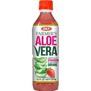 OKF ALOE VERA STRAWBERRY 500ML 20PCS