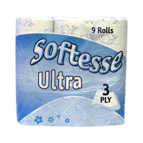 SOFTESSE BLUE 3 PLY TOILET/ROLLS 5×9 Rolls