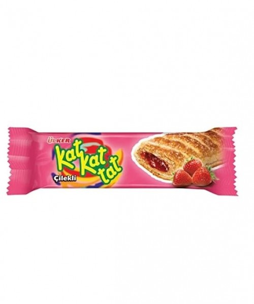 ULKER KAT KAT PUFF PASTRY STRAWBERRY 25GR *24