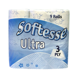 SOFTESSE BLUE 3 PLY TOILET/ROLLS 5×9 Rolls